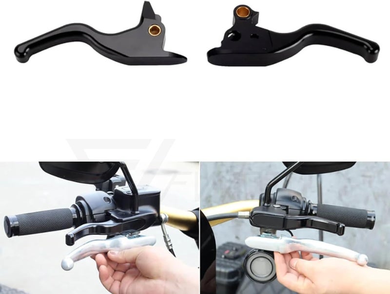 FVMOTO 3 Finger 5.9" CNC Shorty Hand Control Lever Kit Brake Clutch Levers Fit for Harley Softail Low Rider S Sport Glide Standard Street Bob 2015-2024 - Image 1